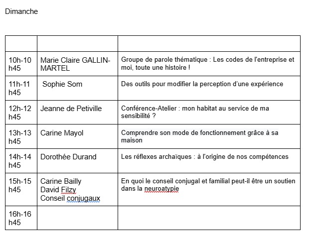 salon de la neuroatypie programme des conférences caroline cuny HPI TSA TDAH